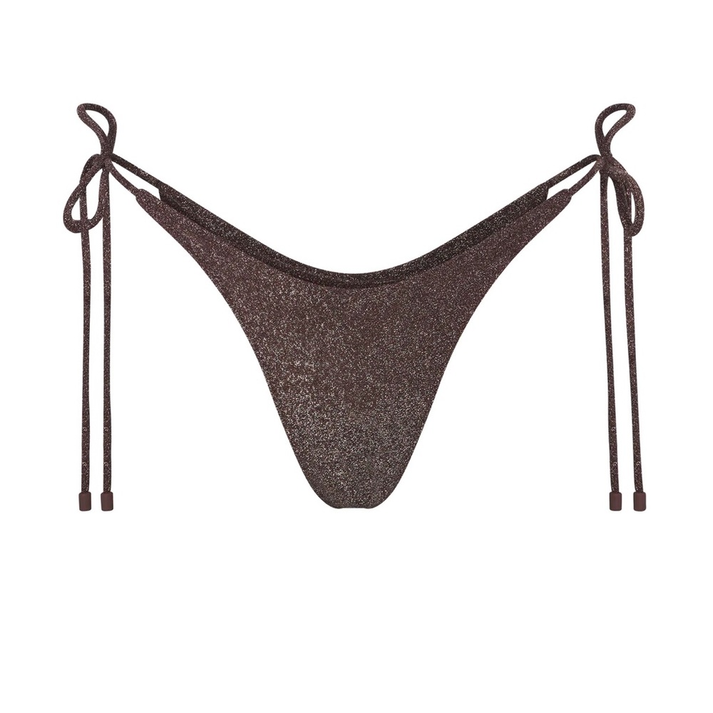 SKIMS Glitter Swim Triangle Tie Bikini Bottom - Size M